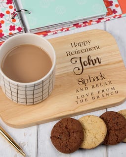 Personalised Retirement Wooden Serving Board