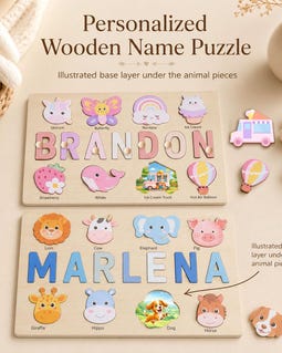 Personalised Wooden Name Puzzle