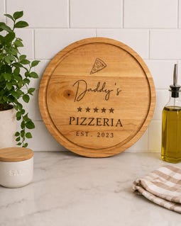 Personalised Engraved Wooden Pizza Board