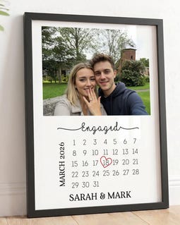Personalised Photo Print with Wooden Frame