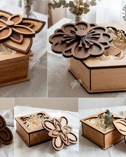 3D Wooden Gift Boxes Bundle (SVN Files)