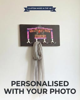 Personalised Photo Coat Rack with 4 Hooks