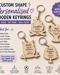 Personalised Wooden Keyring