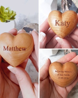 Engraved Wooden Heart Plaque
