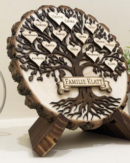 Personalised Family Tree Wood Slice