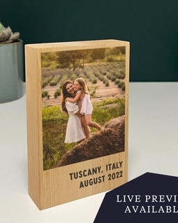 Personalised Photo Wood Block