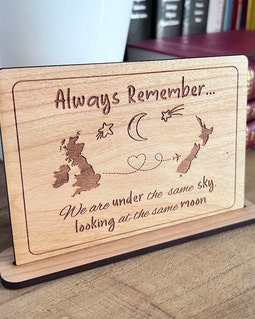 Under The Same Sky Wooden Postcard