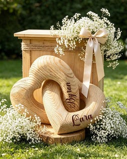 Personalised Wooden Infinity Heart
