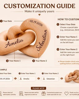 Personalised Wooden Infinity Heart Ornament