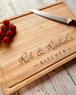 Personalised Wooden Chopping Board with Lip
