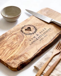 Personalised Rustic Olive Cheeseboard